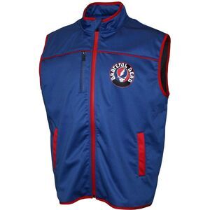 Grateful Dead - Steal Your Face - Deluxe Zip Front Vest - 2XL Blue